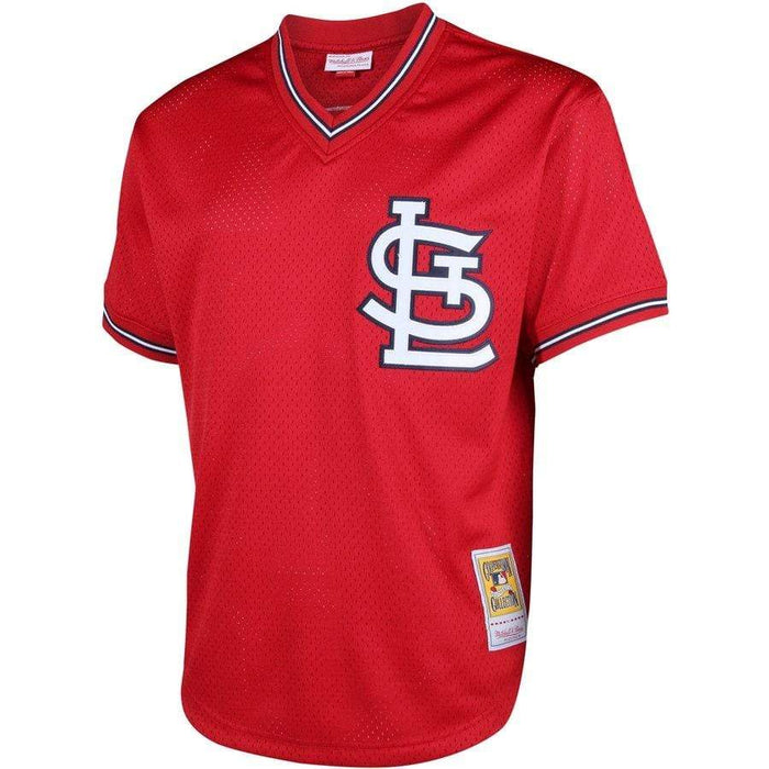 Men's St. Louis Cardinals Ozzie Smith Mitchell & Ness Navy 1994 Authentic  Cooperstown Collection Mesh Batting Practice Jersey