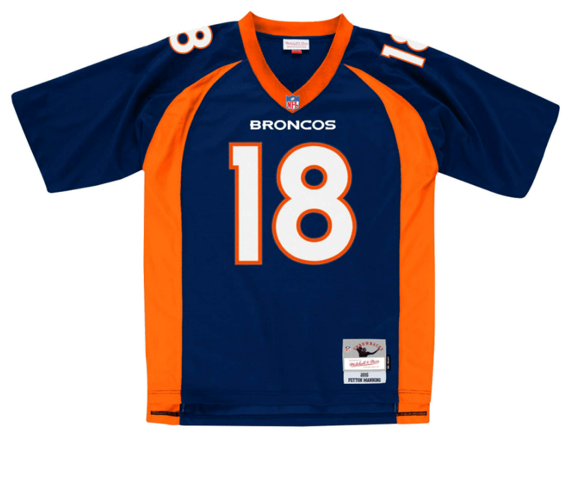 Peyton Manning Jersey Denver Broncos 2015 Mitchell Ness Navy Throwback Jersey