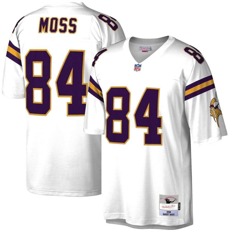 Men's Mitchell & Ness Randy Moss White Minnesota Vikings Retired Player Legacy Replica Jersey