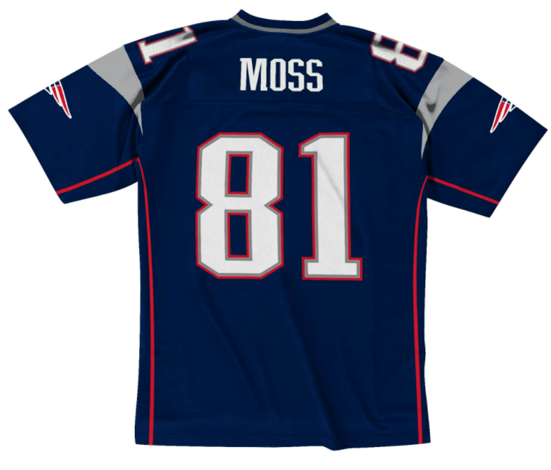 Randy Moss New England Patriots Mitchell & Ness NFL 2007 Navy Throwback Jersey
