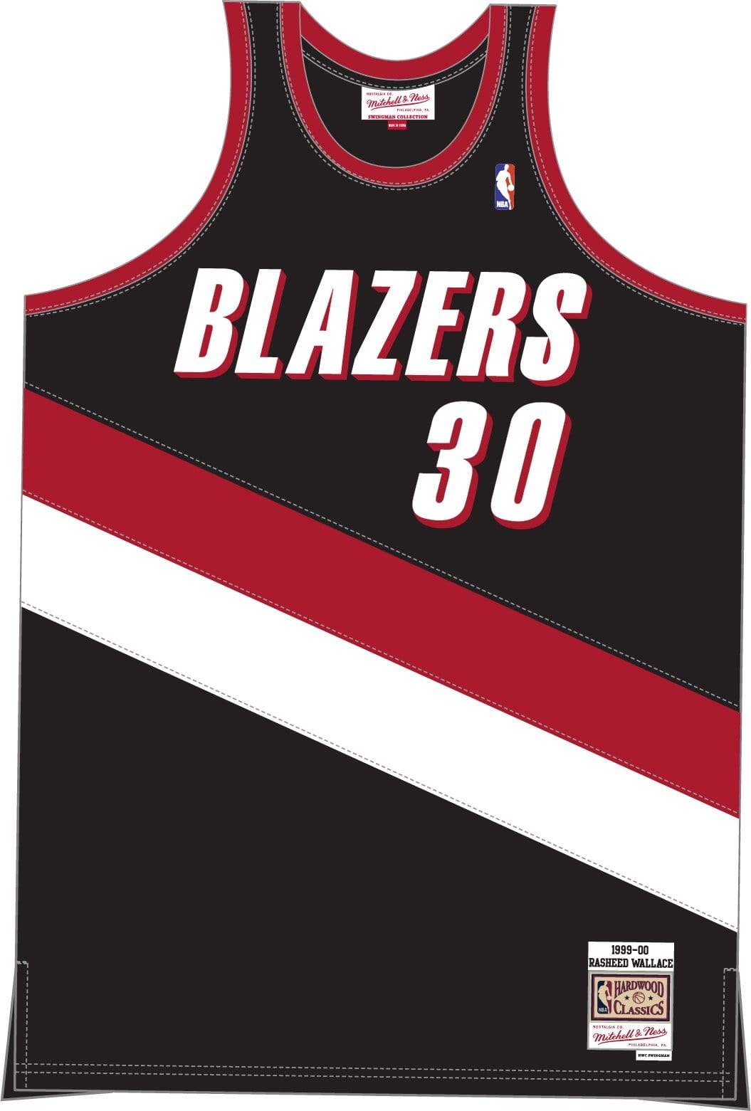 Portland Trail Blazers Rasheed Wallace Mitchell & Ness NBA Jersey 