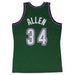 Ray Allen Milwaukee Bucks Mitchell & Ness NBA Green Throwback Swingman Jersey