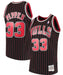 Scottie Pippen Chicago Bulls Black Pinstripe Mitchell & Ness Throwback Swingman Jersey