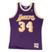 Shaquille O'Neal Los Angeles Lakers 1996 Mitchell & Ness Purple Throwback Swingman Jersey