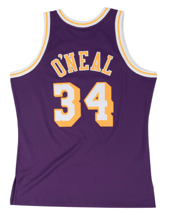 Mitchell & Ness Adult Jersey Shaquille O'Neal Los Angeles Lakers 1996 Mitchell & Ness Purple Throwback Swingman Jersey