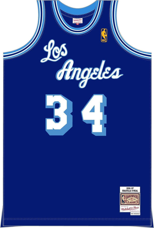 Mitchell & Ness Adult Jersey Shaquille O'Neal Los Angeles Lakers 1996 Throwback Mitchell and Ness - Blue