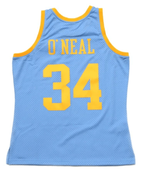 Shaquille O Neal Minneapolis Lakers Jersey 2001 02 Mitchell Ness Blue Throwback Swingman Jersey