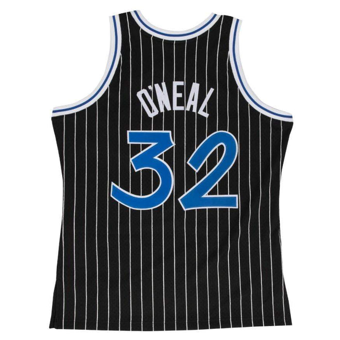 Men's Mitchell & Ness Shaquille O'Neal Black Los Angeles Lakers 1996-97  Hardwood Classics Flames Swingman Jersey