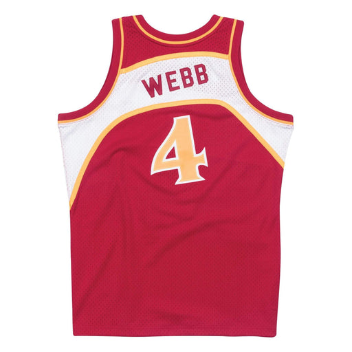 NBA_ Mitchell and Ness Basketball Retro Spud Webb Jersey 4 Dikembe