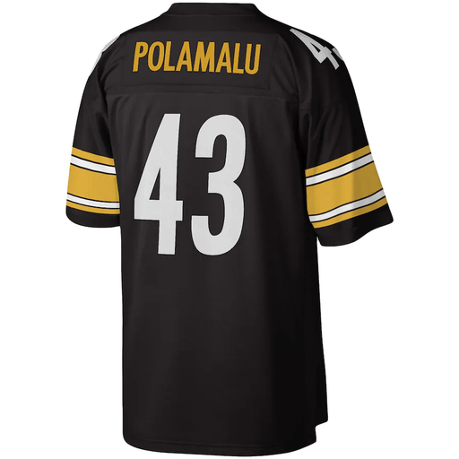 Troy Polamalu Pittsburgh Steelers Mitchell & Ness NFL Black Throwback Jersey - Men's