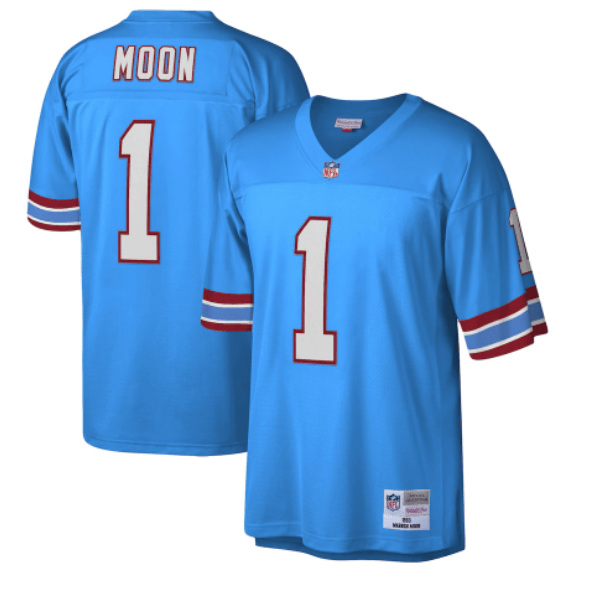 Warren Moon Houston Oilers Mitchell & Ness NFL Blue Throwback Jersey