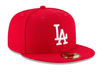 Mitchell & Ness Hats Los Angeles Dodgers New Era Red and White Collection 59FIFTY Fitted Hat