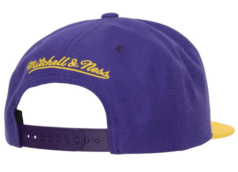 Men's Los Angeles Lakers Snapback | Mitchell & Ness Purple Hardwood Classics  Team Ground 2.0 Snapback Hat