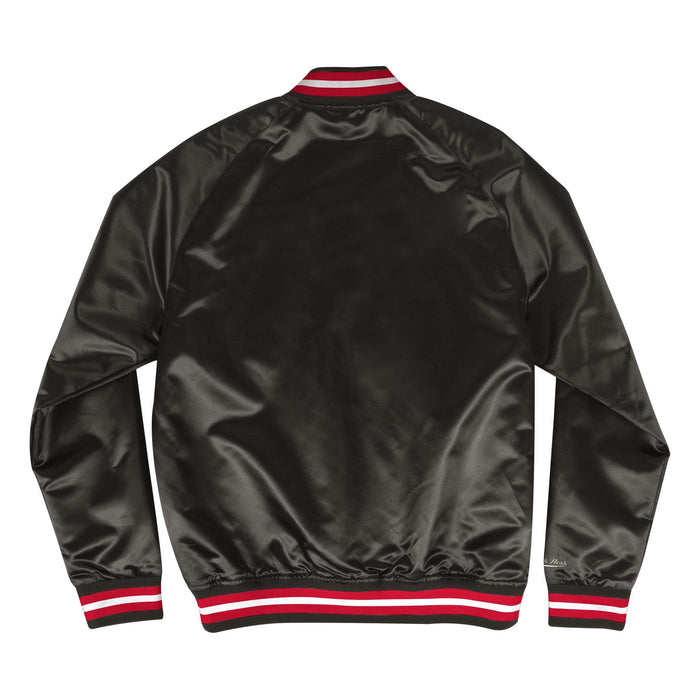 Full-Snap Satin New York Knicks Hardwood Classics Black Jacket