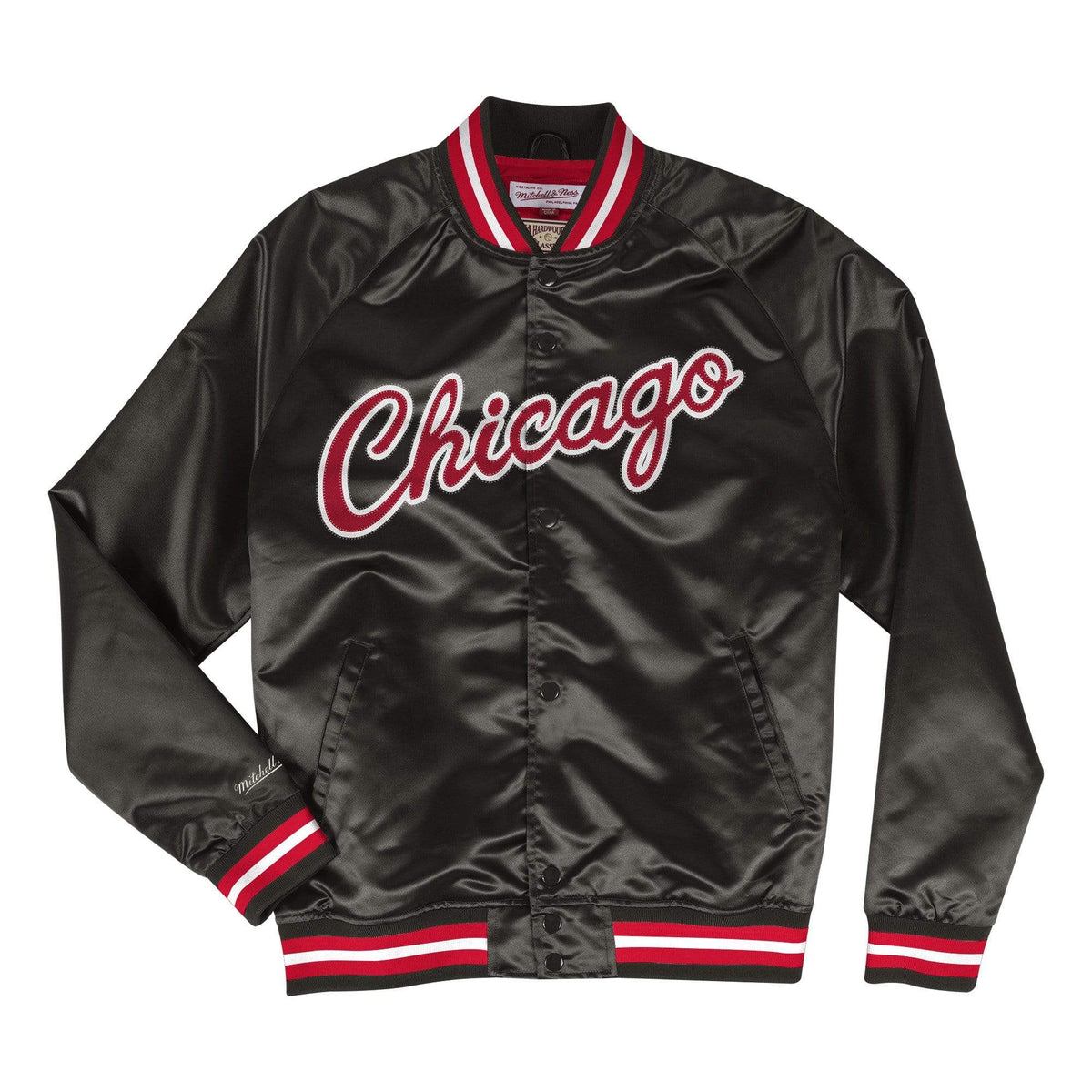 Men's Chicago Bulls Bomber Satin Red Jacket