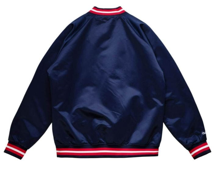 Men's Mitchell & Ness White Seattle Mariners City Collection Satin Full-Snap Varsity Jacket Size: 3XL