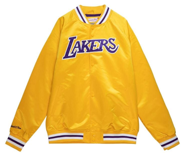 Mitchell & Ness Jacket Los Angeles Lakers Mitchell & Ness Gold Lightweight Satin Jacket