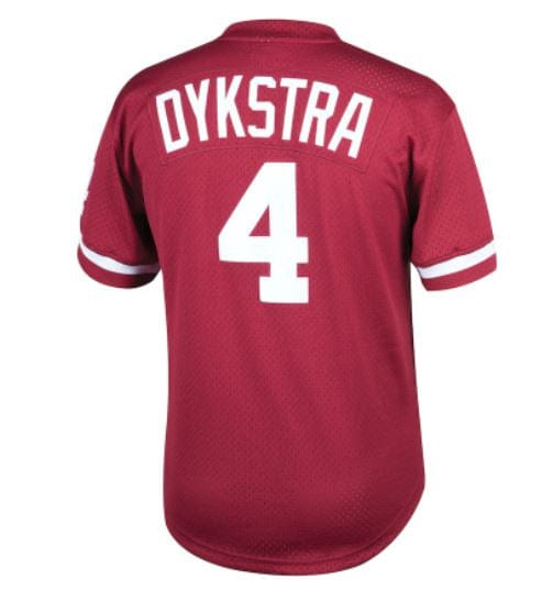 Mitchell & Ness Lenny Dykstra Philadelphia Phillies Cooperstown Collection Mesh Batting Practice Jersey - Scarlet Size: Medium