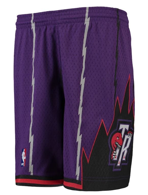Los Angeles Lakers Mitchell & Ness Youth Hardwood Classics Swingman Shorts - Purple, Size: XL