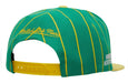 Mitchell & Ness Snapback Hat OSFM / Blue Minnesota North Stars Mitchell & Ness Green Team Pinstripe Adjustable Snapback Hat
