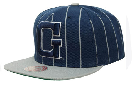 Georgetown Hoyas Mitchell & Ness Navy Team Pinstripe Adjustable Snapback Hat