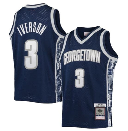 Mitchell & Ness Youth Jersey Youth Allen Iverson Georgetown Hoyas Mitchell & Ness Navy Throwback Jersey