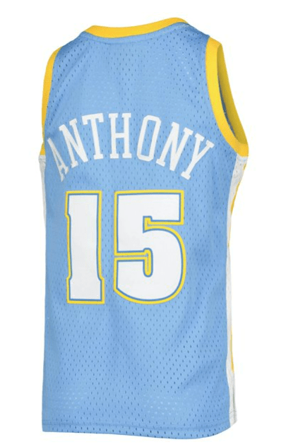 Carmelo Anthony Jersey (White) Denver Nuggets Youth L 14/16 Reebok Team  Apparel