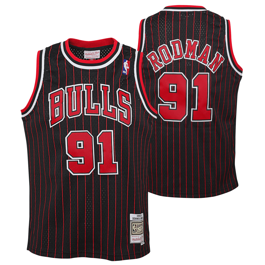 Mitchell & Ness Bulls Dennis Rodman Black T-Shirt