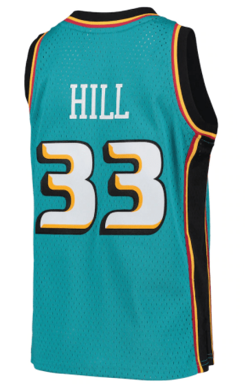Pistons HWC Night  Grant Hill Authentic Teal Uniform - Mitchell And Ness