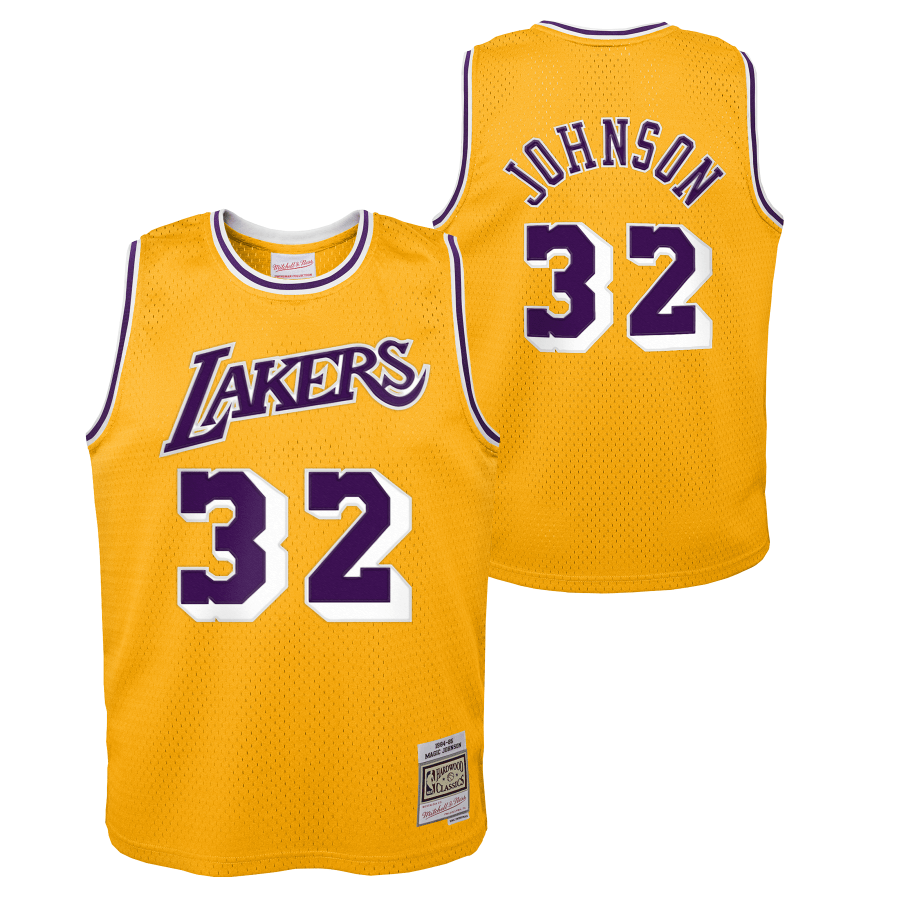 Custom lakers throwback jersey sales