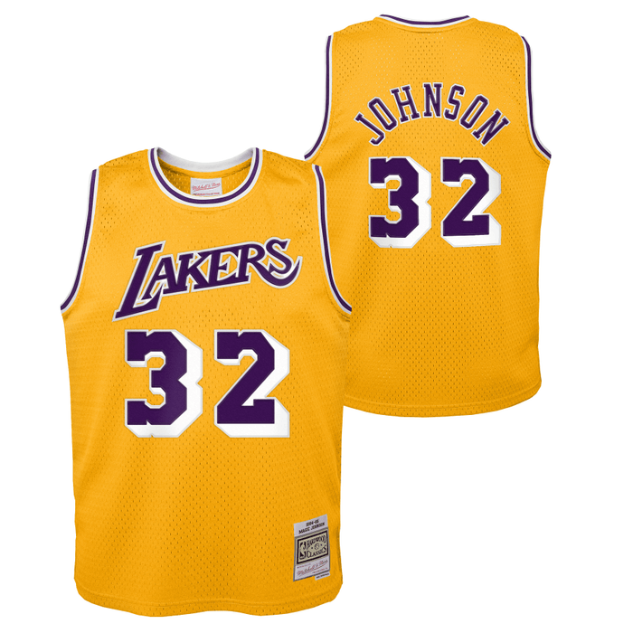 Magic Johnson Signed Mitchell & Ness Throwback LA Lakers Jersey