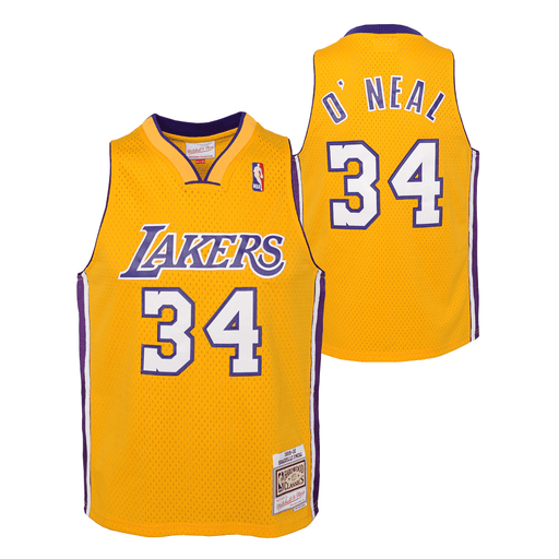 Mitchell & Ness Youth Jersey Youth Shaquille O'Neal Los Angeles Lakers Mitchell & Ness Gold NBA Throwback Jersey