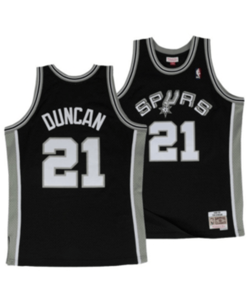 Mitchell & Ness Youth Jersey Yth M / Black Youth Tim Duncan San Antonio Spurs Mitchell & Ness NBA Black Throwback Jersey
