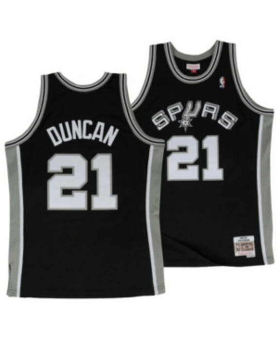 Youth Mitchell & Ness Tim Duncan Black San Antonio Spurs