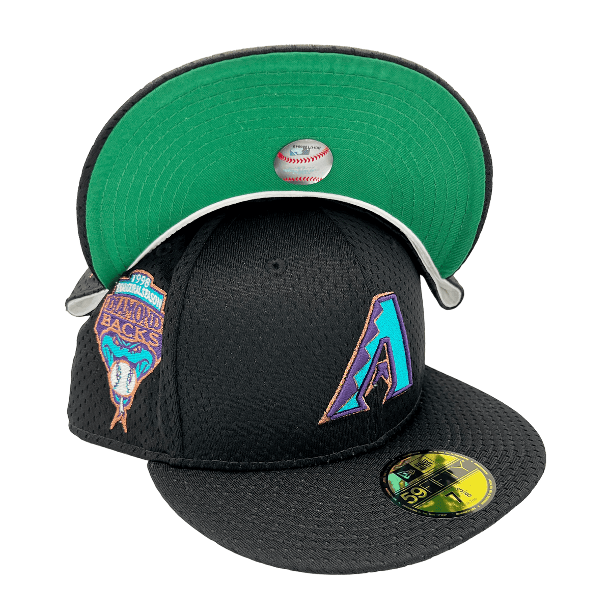 Arizona Diamondbacks New Era Green Undervisor 59FIFTY Fitted Hat - Light  Blue/Navy