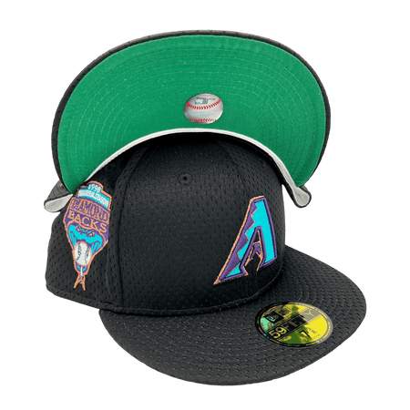 Miami Marlins New Era Custom Black Mesh Ninties Side Patch 59FIFTY Fitted Hat, 7 1/2 / Black