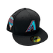 Arizona Diamondbacks New Era Custom Black Mesh Ninties Side Patch 59FIFTY Fitted Hat