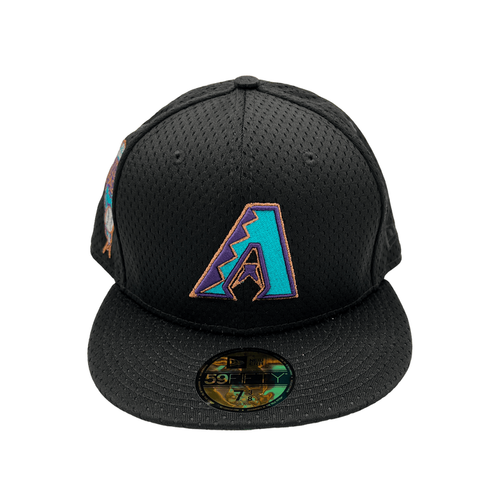 Arizona Diamondbacks New Era Custom Black Mesh Ninties Side Patch 59FIFTY Fitted Hat