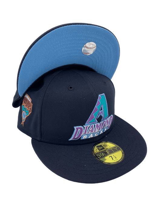 Atlanta Braves Retro Patch 59FIFTY Fitted Hat - Cream/ Navy 23 C/NVY / 7 1/8