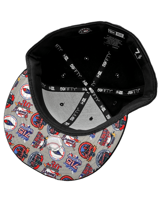 Atlanta Braves Black Cursive 59FIFTY Fitted Hats