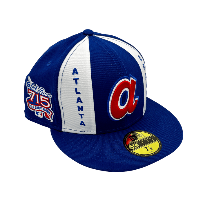 Atlanta Braves New Era Custom Blue Pinwheel Side Patch 59FIFTY Fitted Hat, 8 / Blue