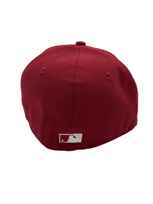 Atlanta Braves New Era Red Custom Bordeaux Side Patch 59FIFTY Fitted Hat, 7 5/8 / Red