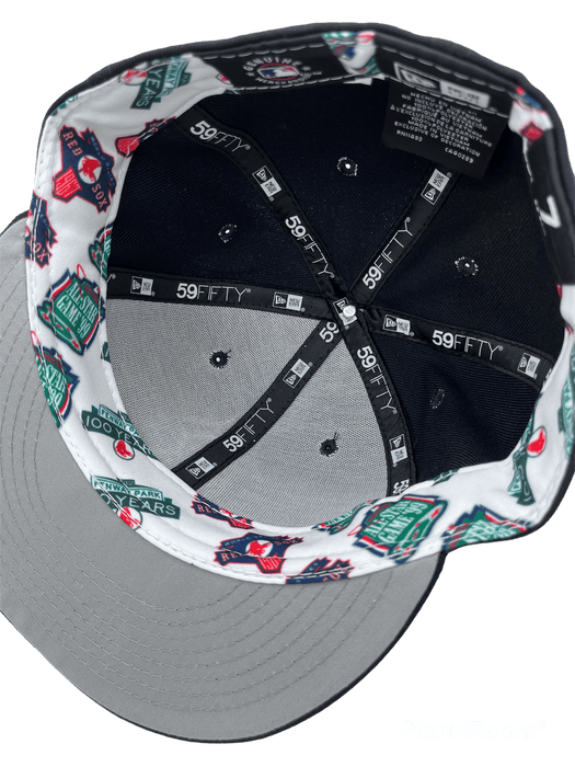 New Era Fitted Hat Boston Red Sox New Era Custom 59Fifty Navy Logo Sweatband Fitted Hat