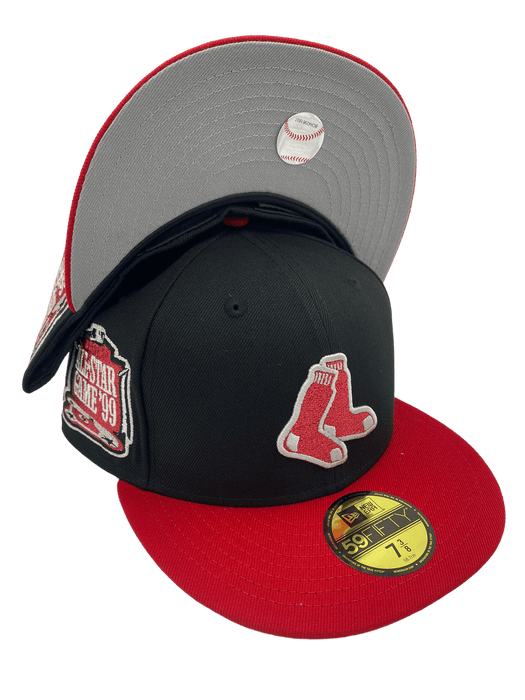 Boston Red Sox New Era Custom Black Movie Pack Side Patch 59FIFTY Fitted Hat, 7 1/8 / Black