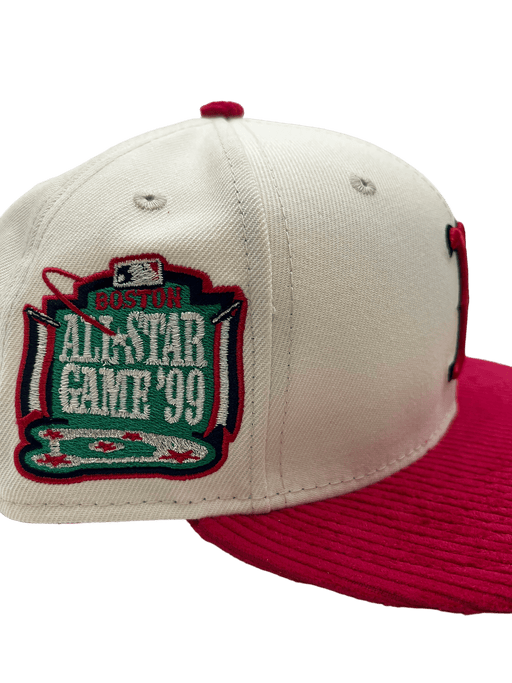 Boston Red Sox New Era Custom Corduroy Brim Cream 59FIFTY Fitted Hat