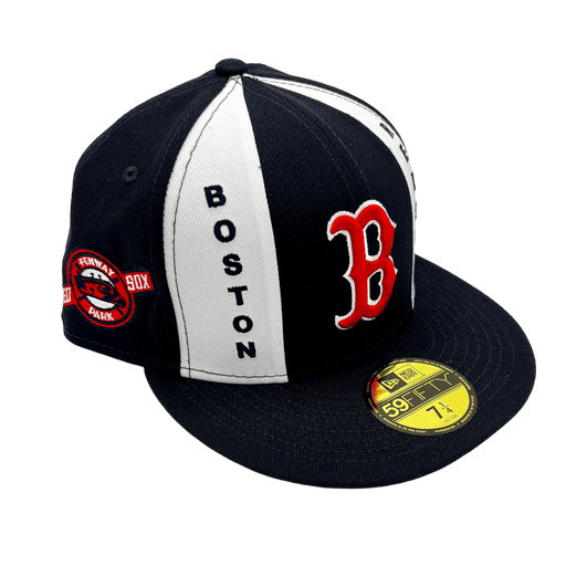 Boston Red Sox New Era Custom Navy Pinwheel Side Patch 59FIFTY Fitted Hat