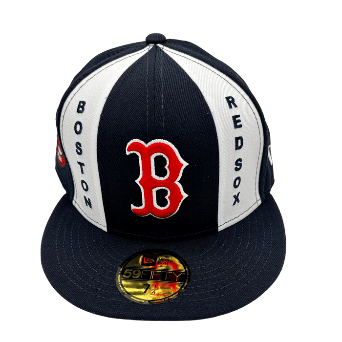 Boston Red Sox New Era Custom Navy Pinwheel Side Patch 59FIFTY Fitted Hat