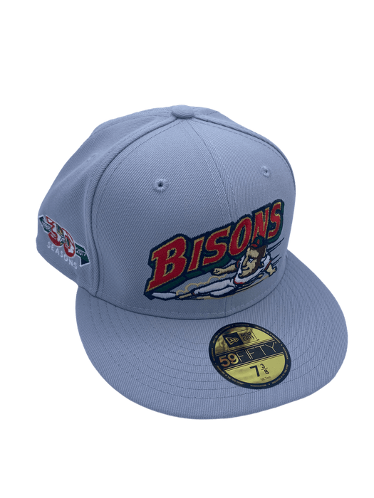 H Side Dye Custom 59FIFTY Fitted New Buffalo Gray/Tie Bisons Patch Era