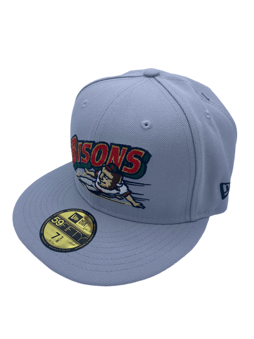 H Bisons Fitted Gray/Tie New Side Custom Patch 59FIFTY Era Dye Buffalo