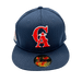New Era Fitted Hat California Angels New Era Custom Navy Mesh Ninties Side Patch 59FIFTY Fitted Hat